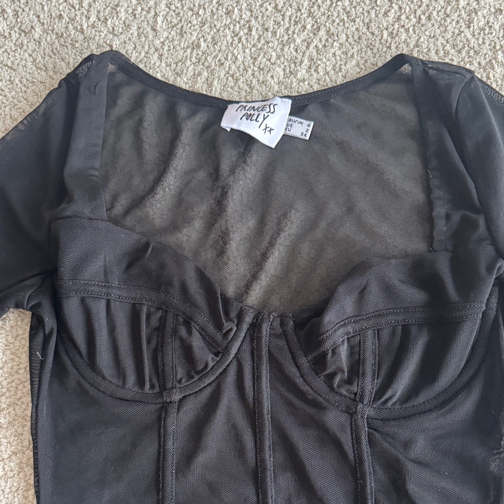 Princess Polly Black Scoop Neck Tank Top